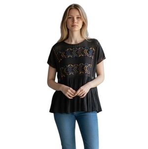 FREE PEOPLE  Oversized Ornament Print Mesh Blouse. XS.